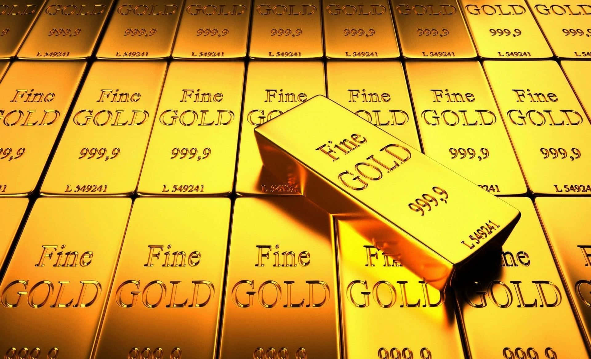 Gold Bars Wealth Representation Wallpaper