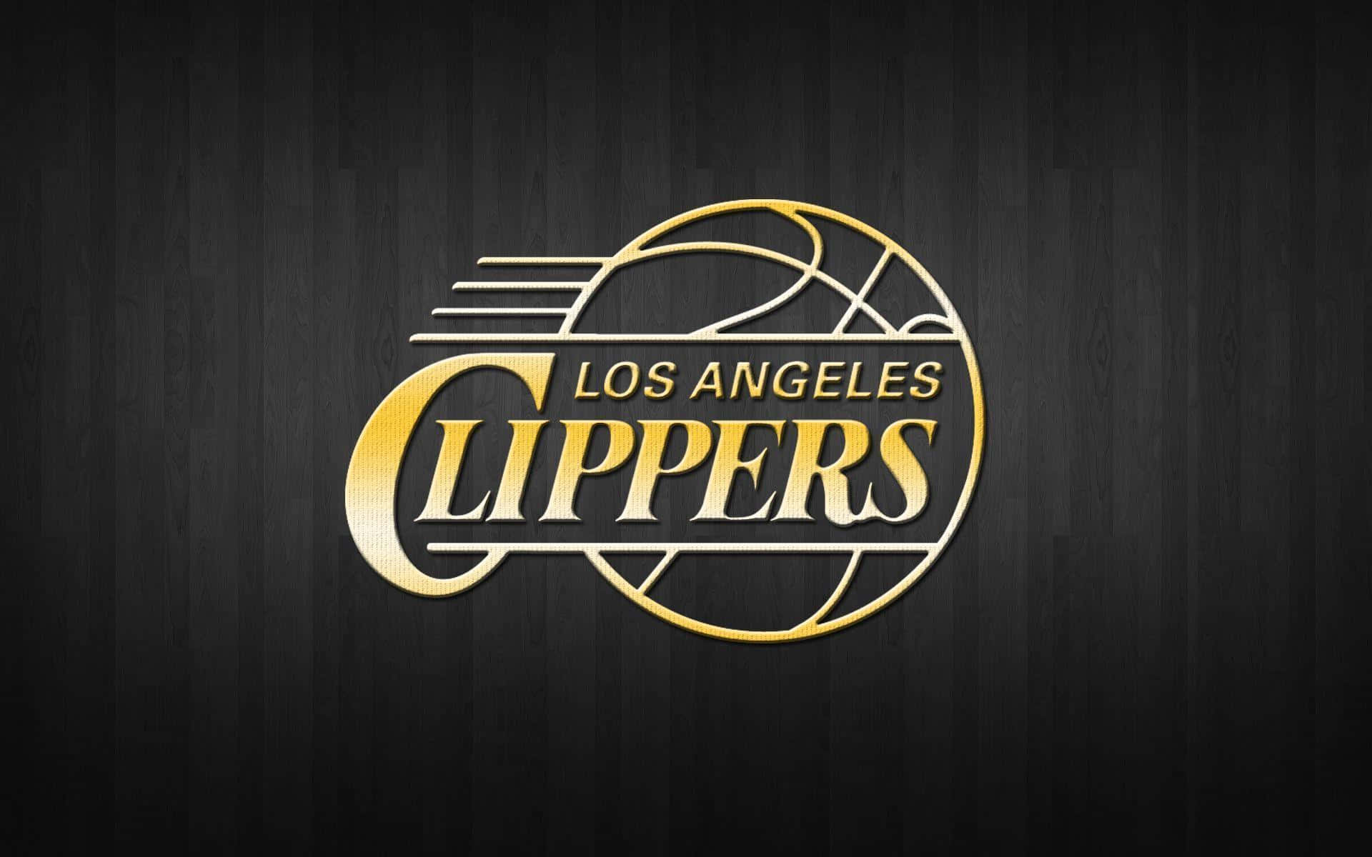 Guld Basketball Team LA Clippers Logo Digital Kunst Tapet Wallpaper