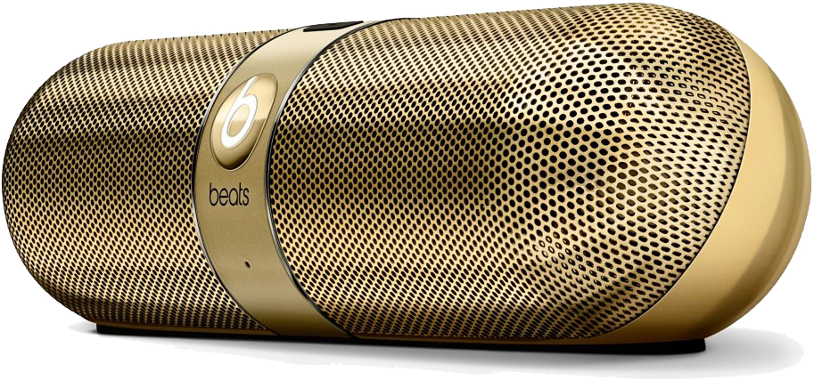 Gold Beats Pill Speaker PNG