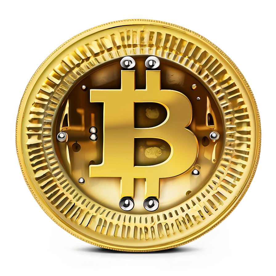 Download Gold Bitcoin Coin Png Hnq | Wallpapers.com