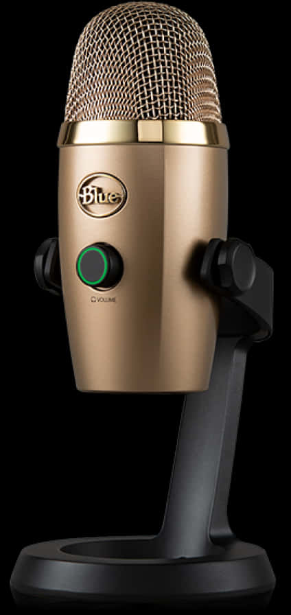 Gold Blue U S B Microphone PNG