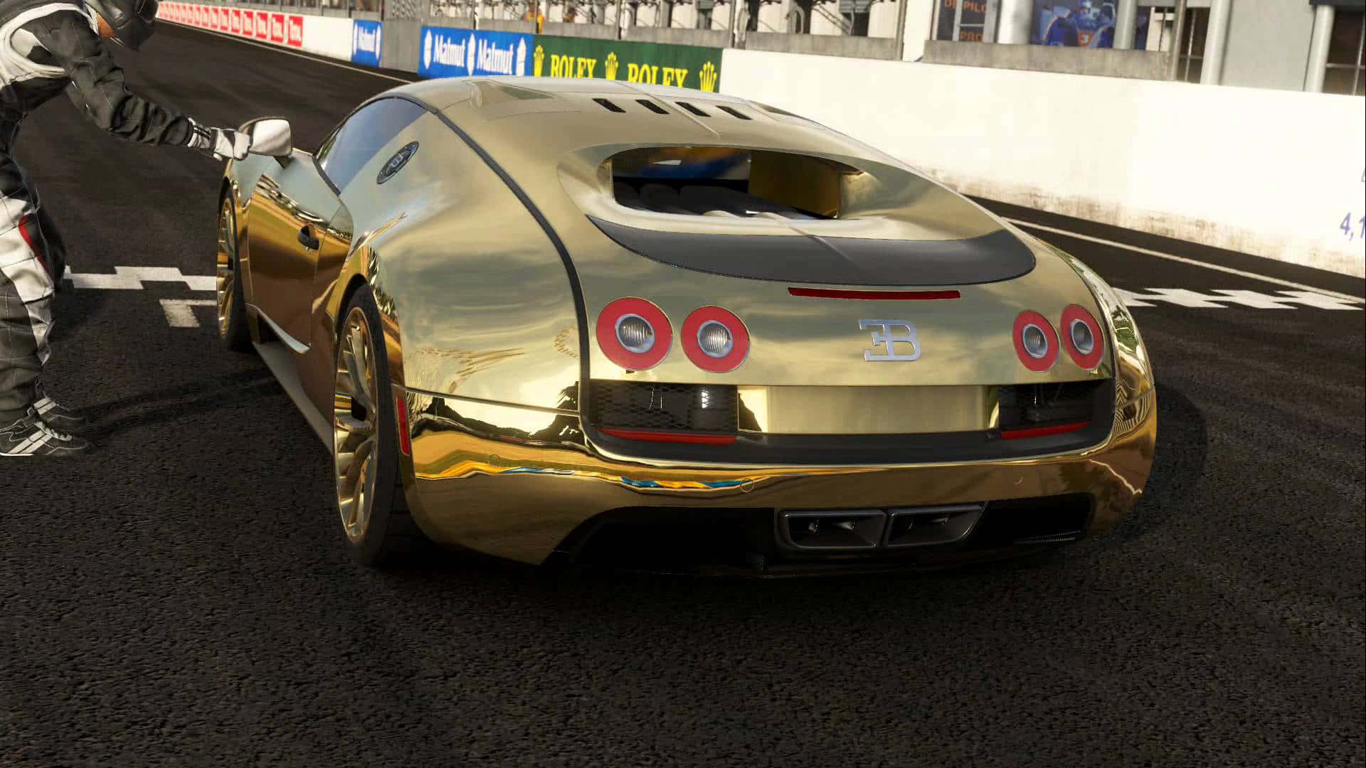 Bugatti Veyron Gt3 - Gold Car Wallpaper