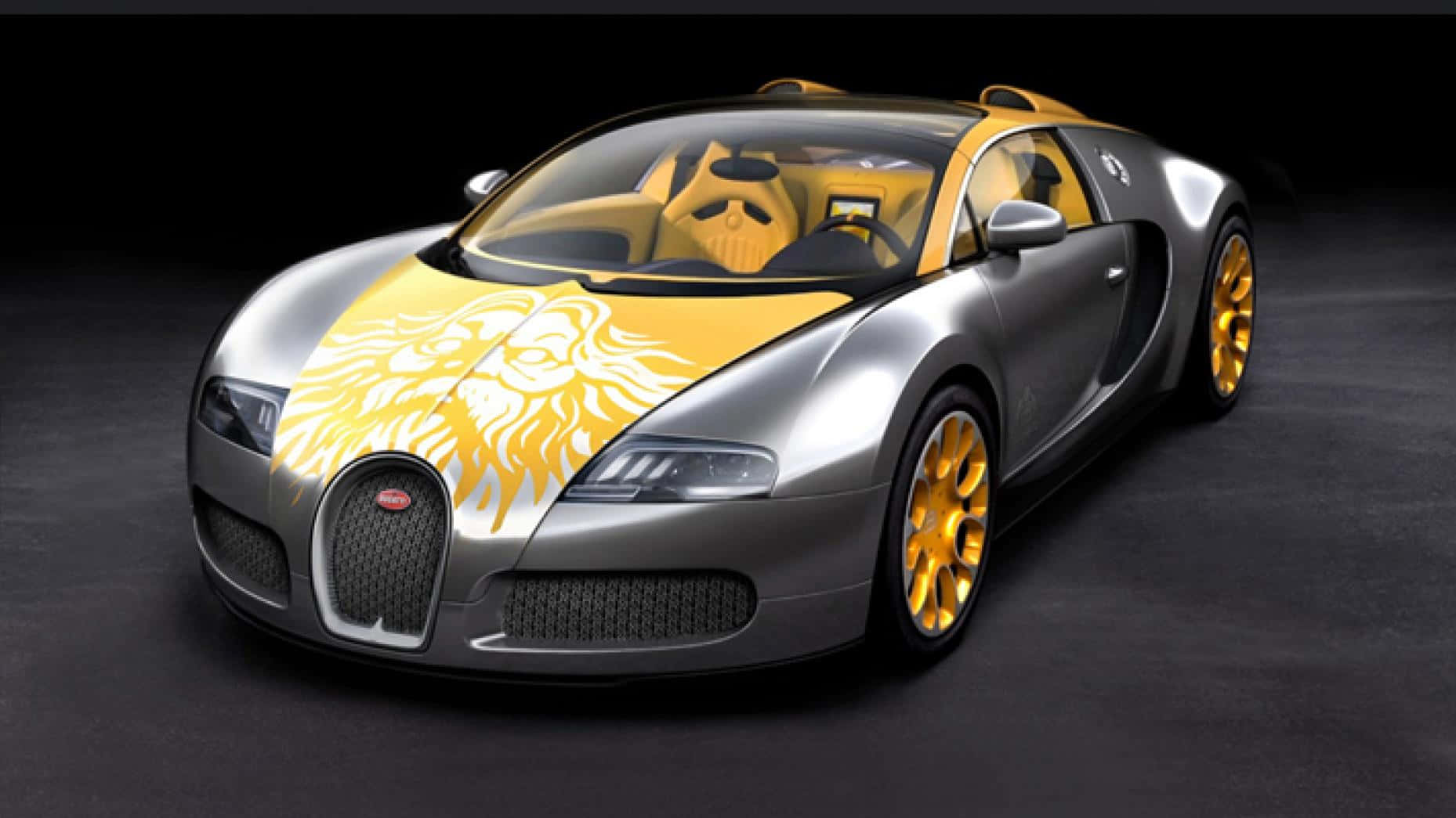Download Gold Bugatti Veyron Car Wallpaper 