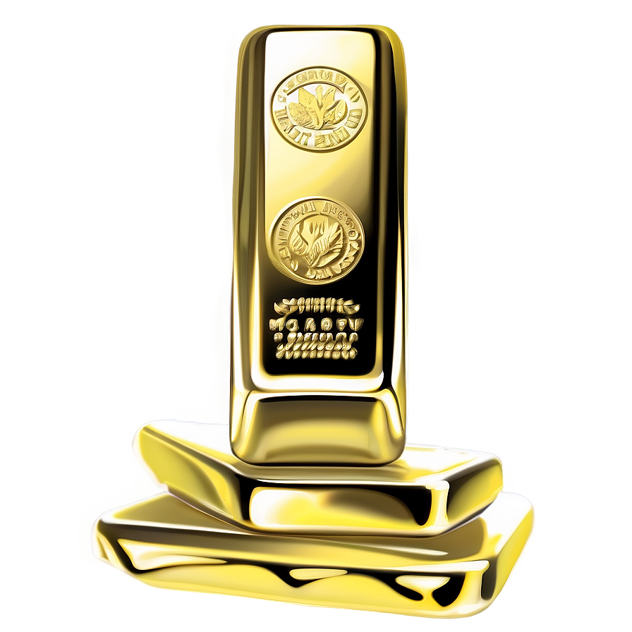 Gold Bullion Stack Png 05032024 PNG