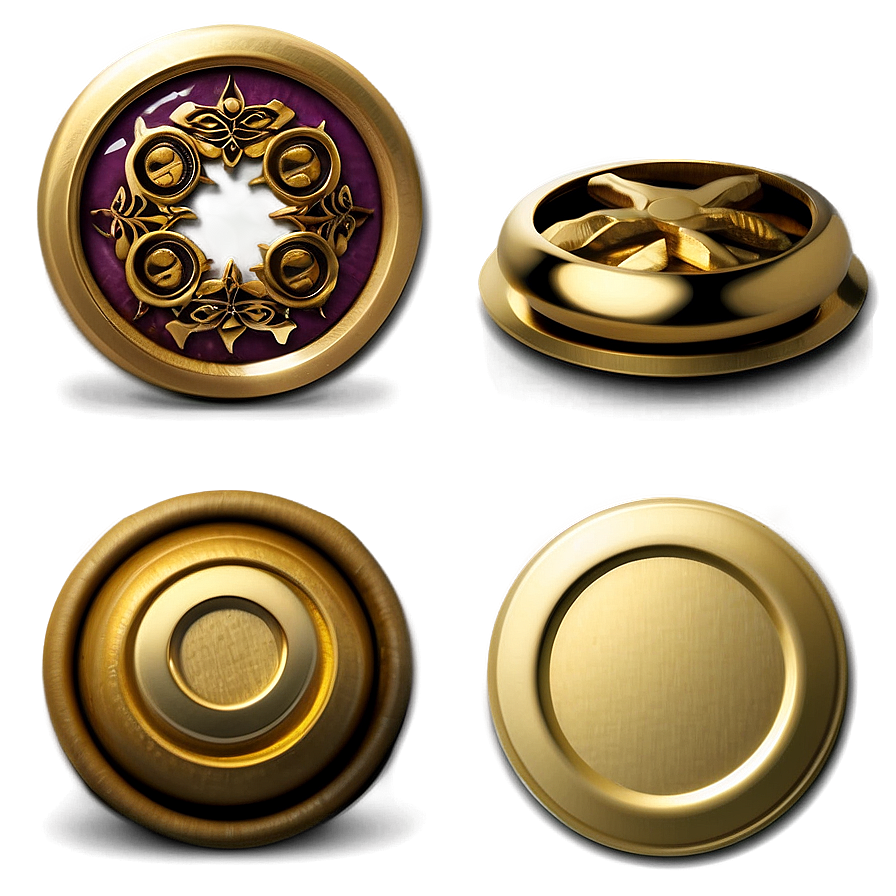 Gold Button Collection Png 41 PNG