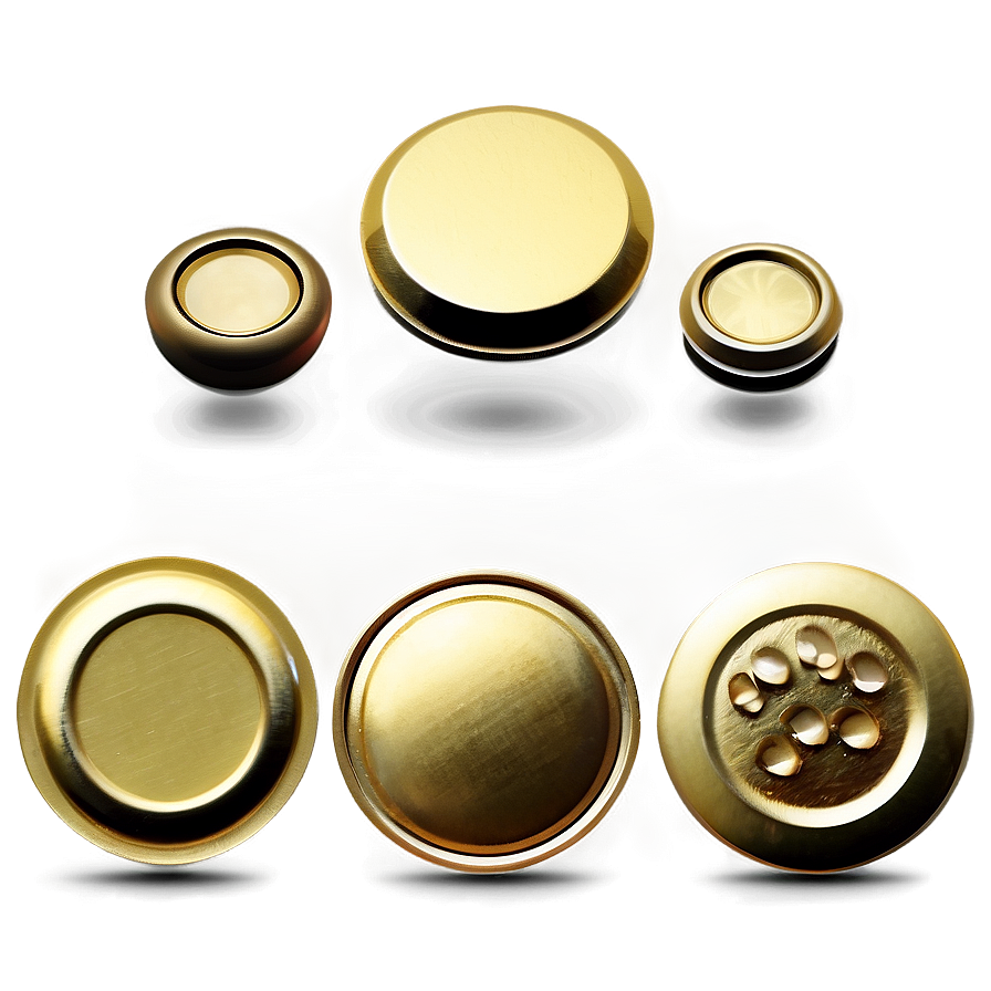 Gold Button Collection Png Ica PNG