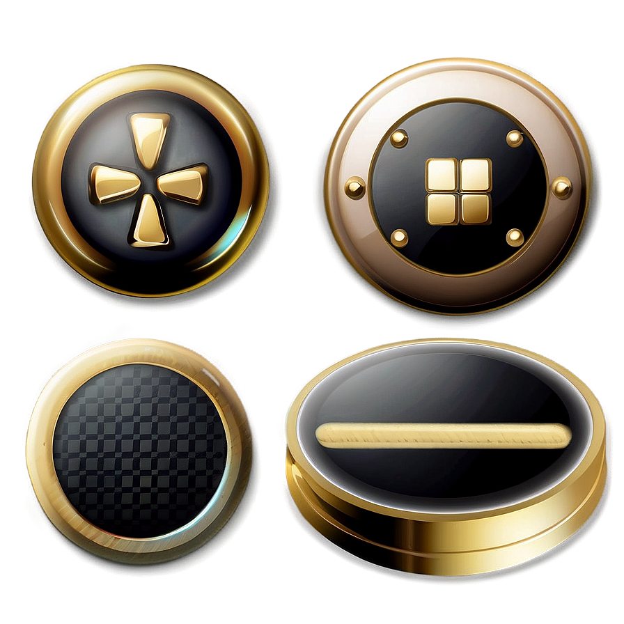 Gold Button Collection Png Rfs PNG