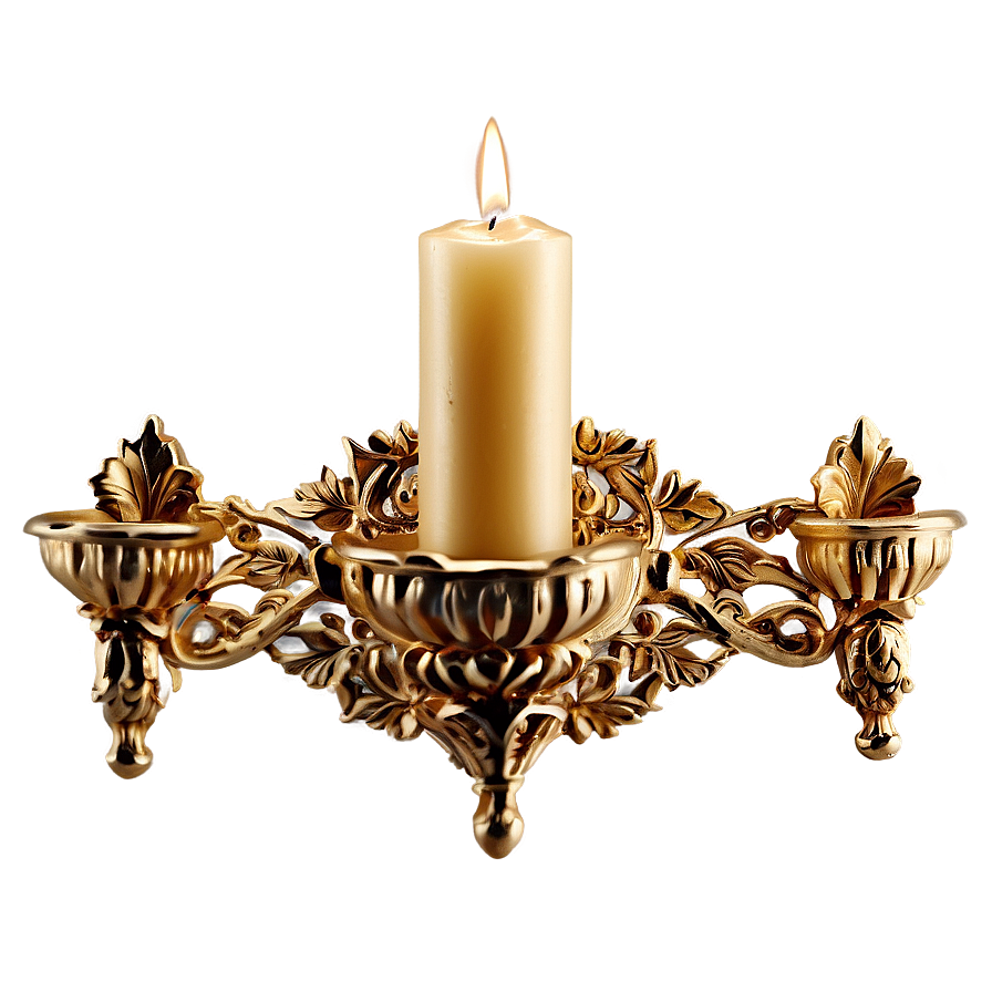 Gold Candle Holder Png Afm PNG