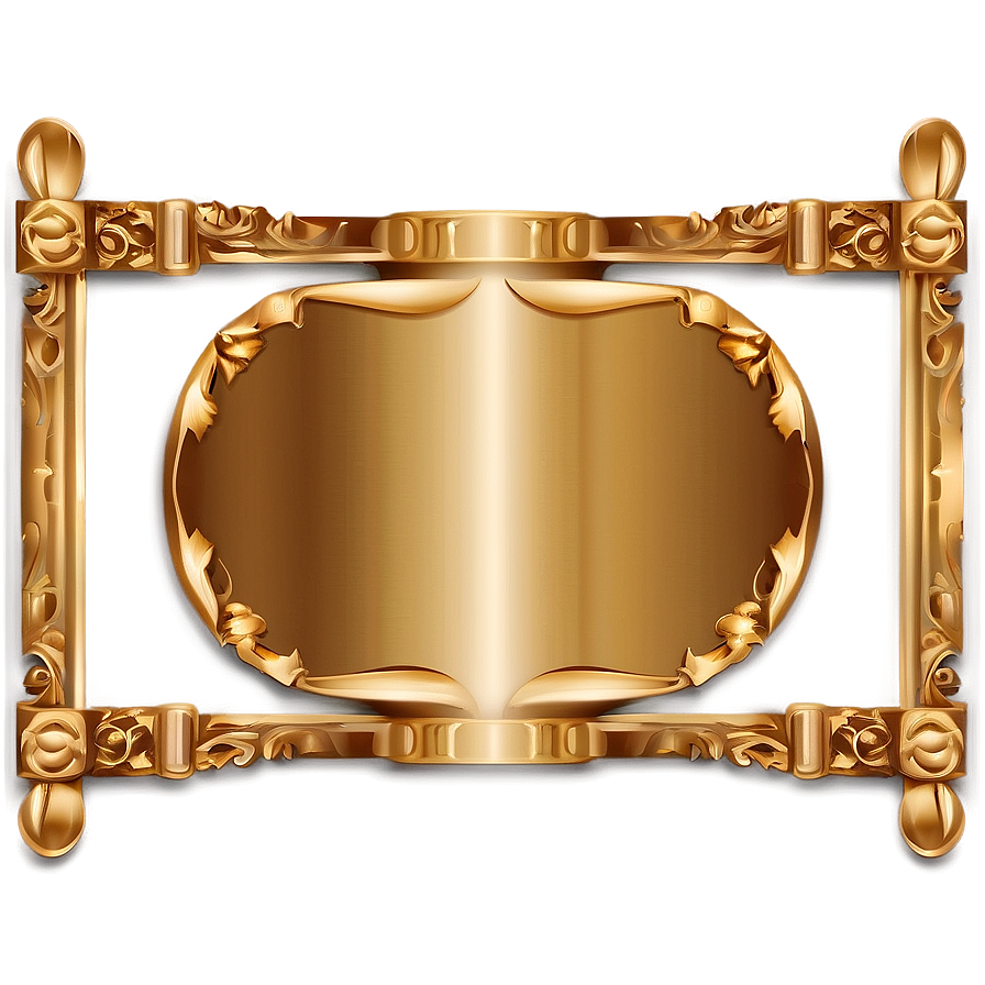 Gold Certificate Frame Png Fve PNG