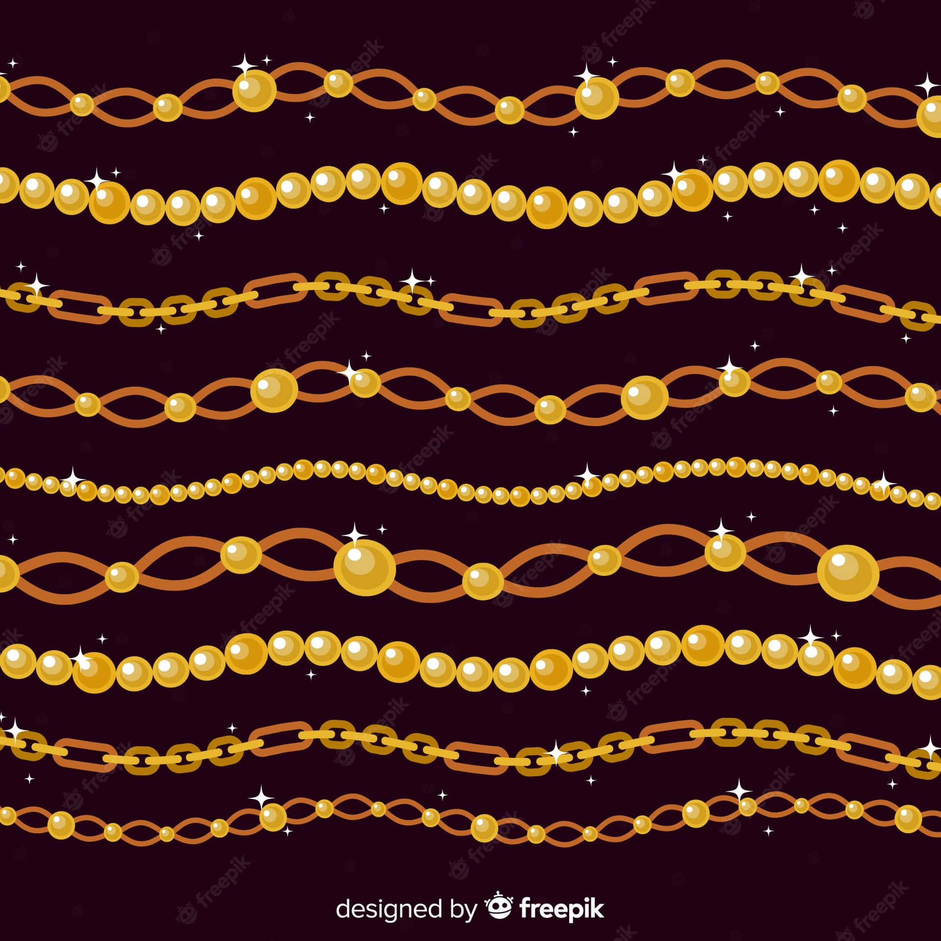 Stylish Gold Chain For Adornment Wallpaper