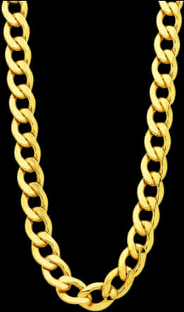 Gold Chain Black Background PNG
