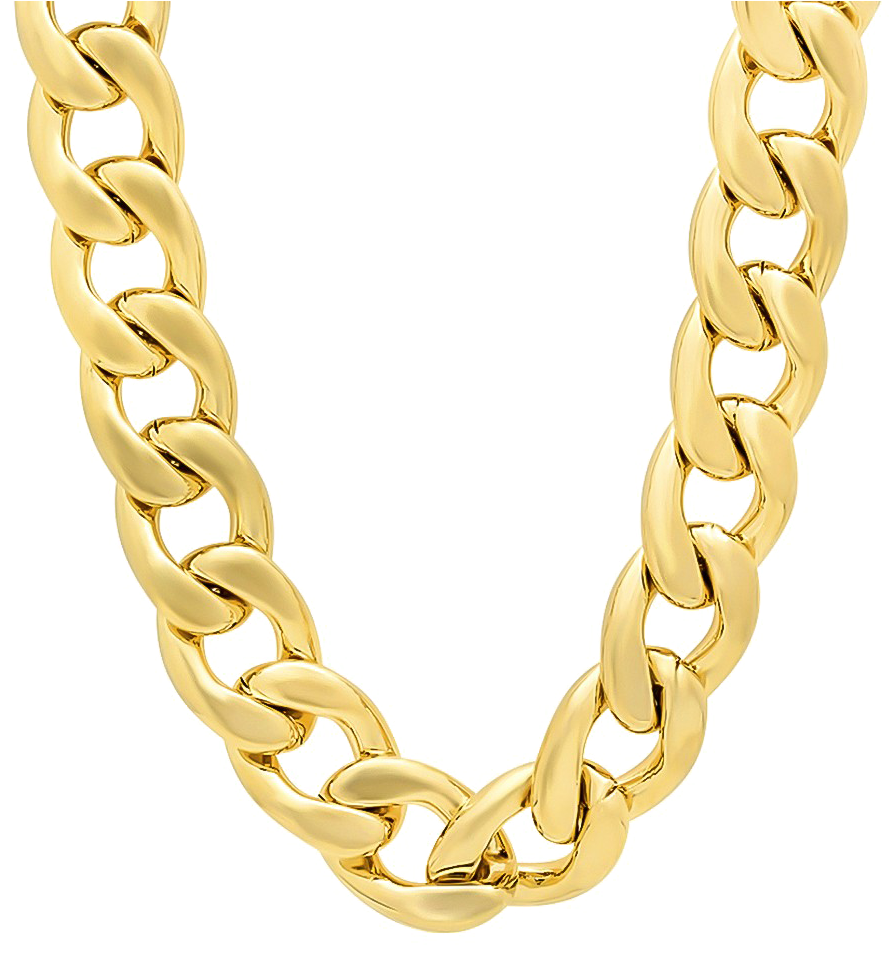 Gold Chain Link Jewelry PNG