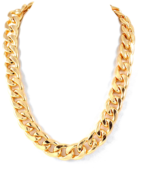 Gold Chain Necklace Accessory PNG