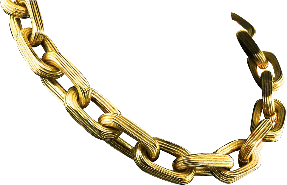 Gold Chain Necklace Broken Link PNG