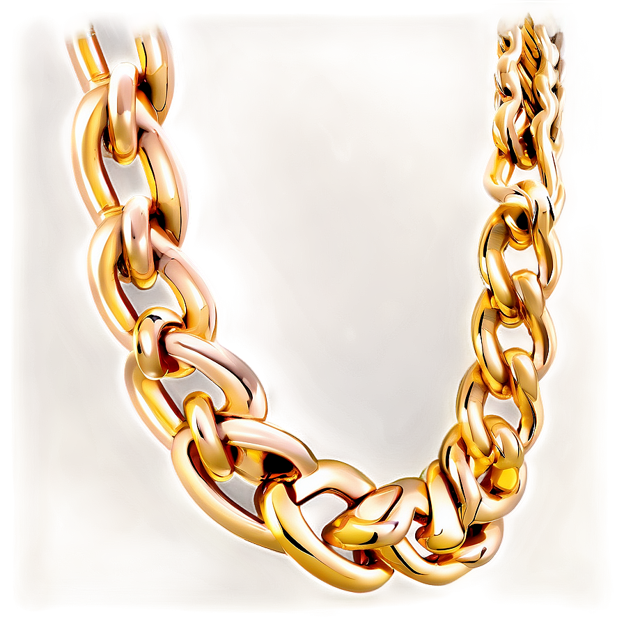 Gold Chain Necklace Png 05032024 PNG