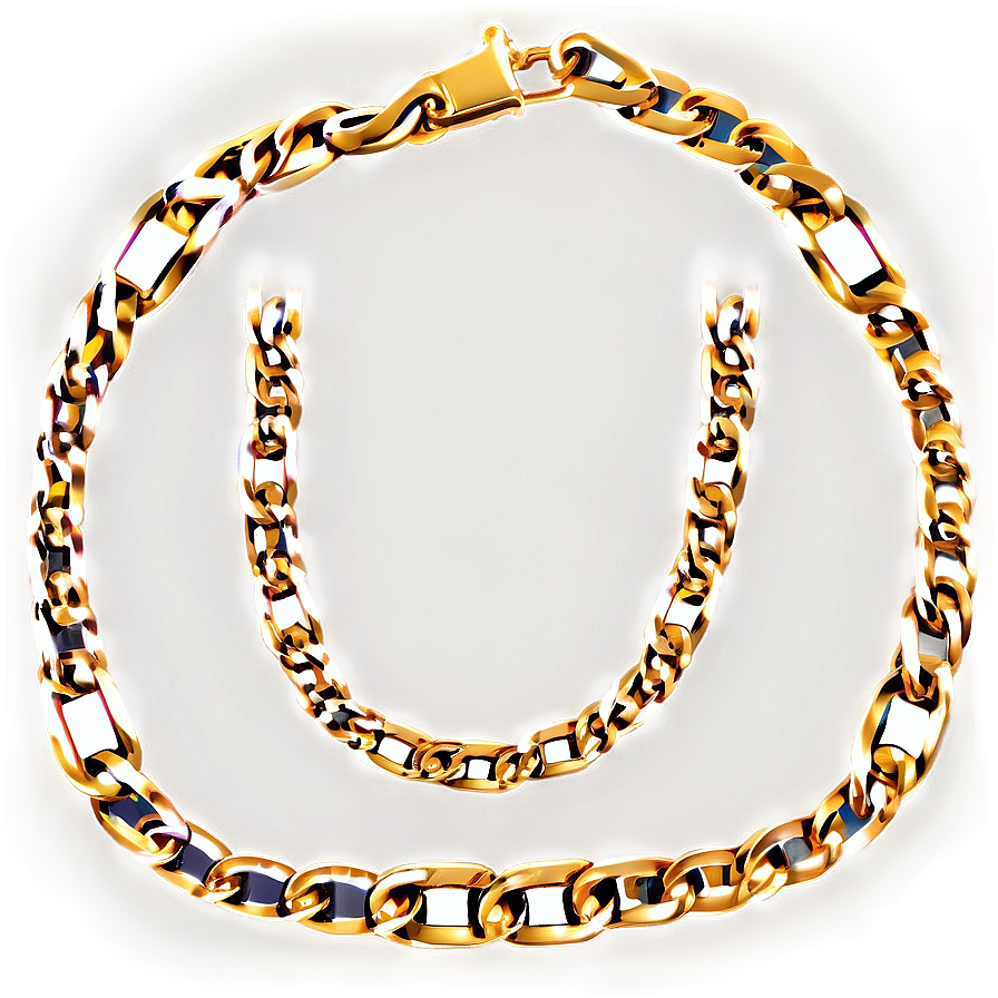 Gold Chain Set Png 05042024 PNG