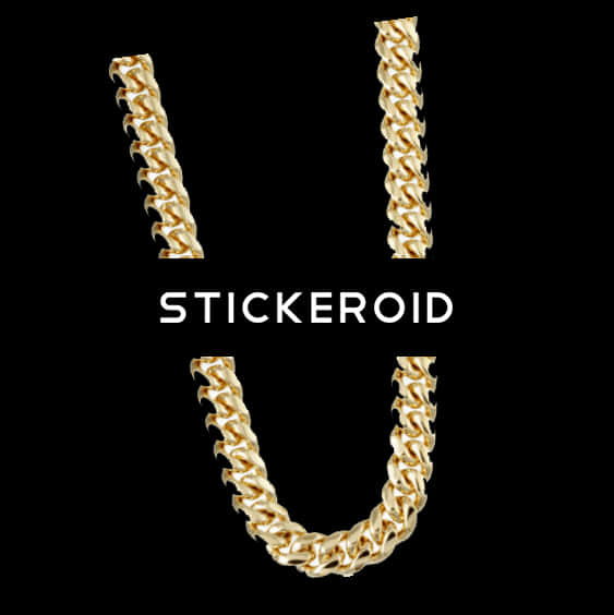 Gold Chain Thug Life Glasses Graphic PNG