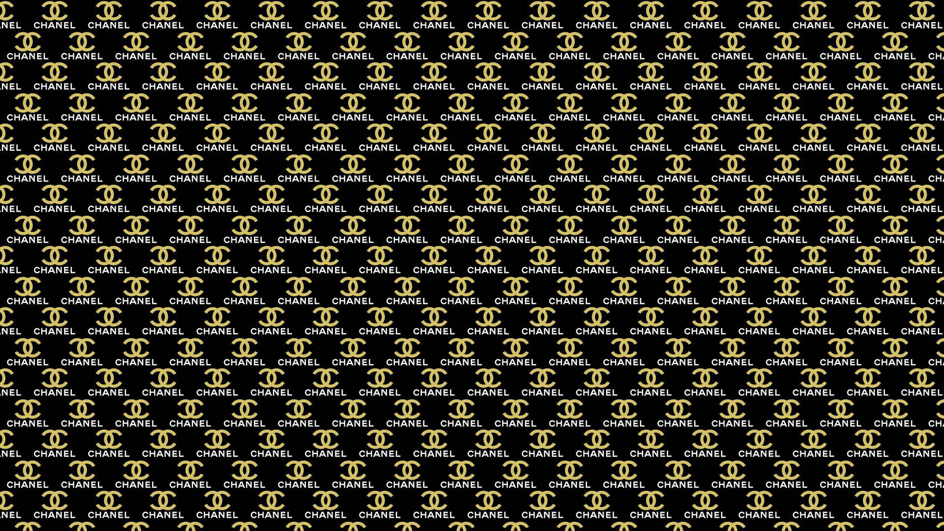 Gold Chanel Logo Patterns