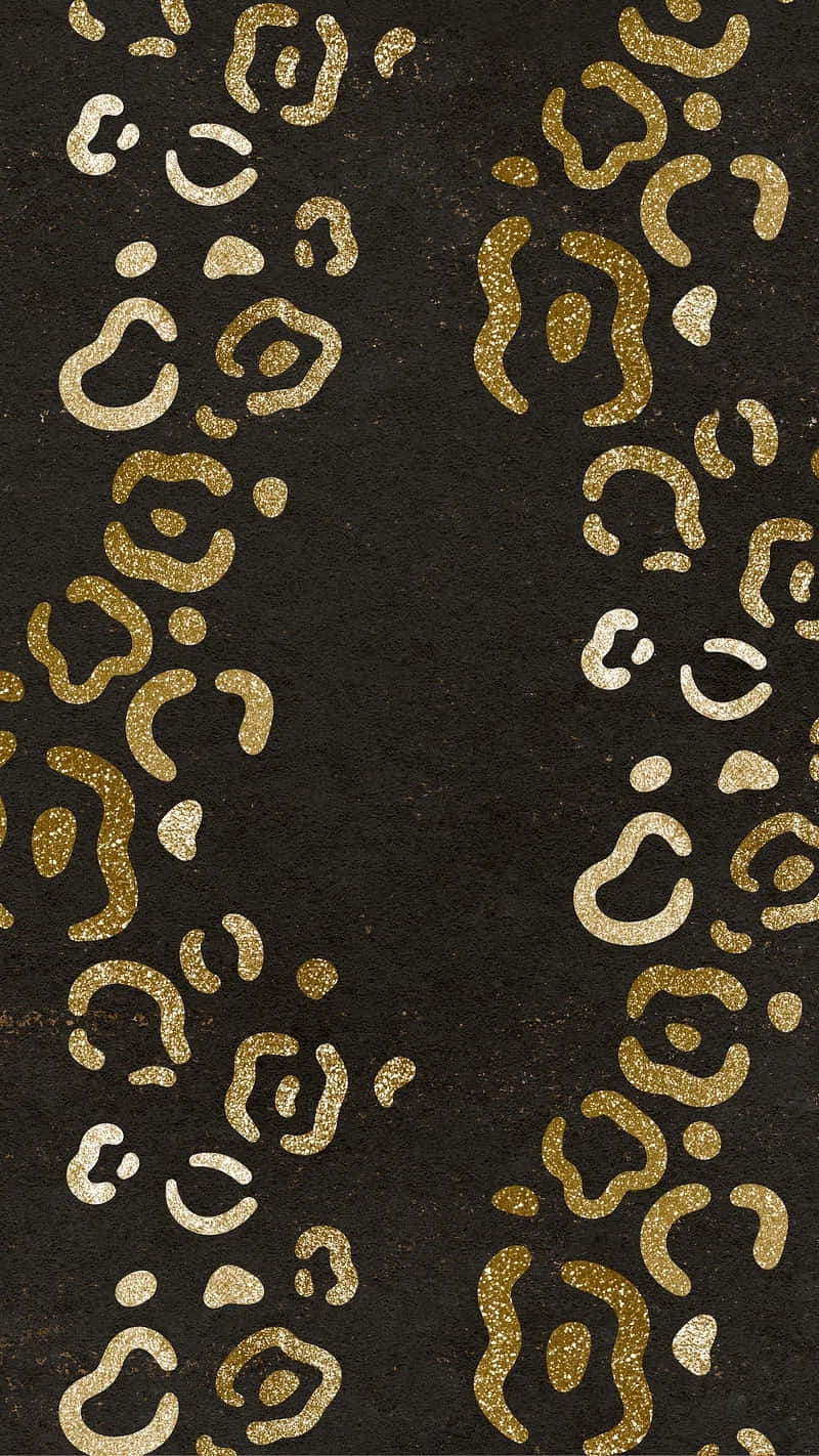 Gold_ Cheetah_ Print_on_ Black_ Background.jpg Wallpaper