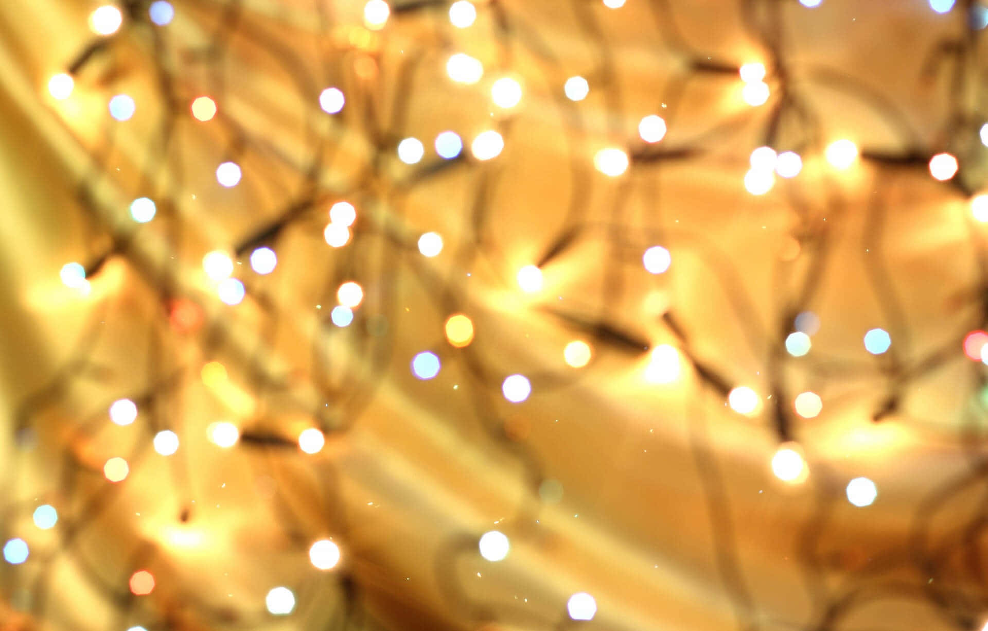 Gold Christmas Lights Wallpaper