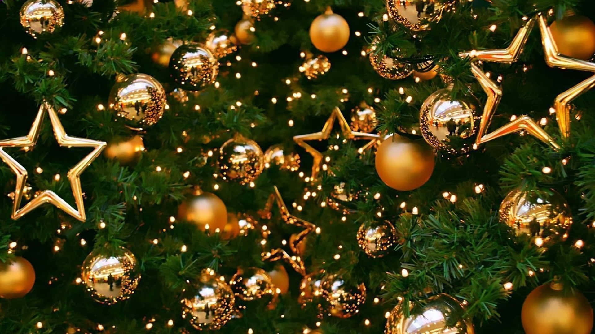 Celebrate this holiday season with a festive gold Christmas background