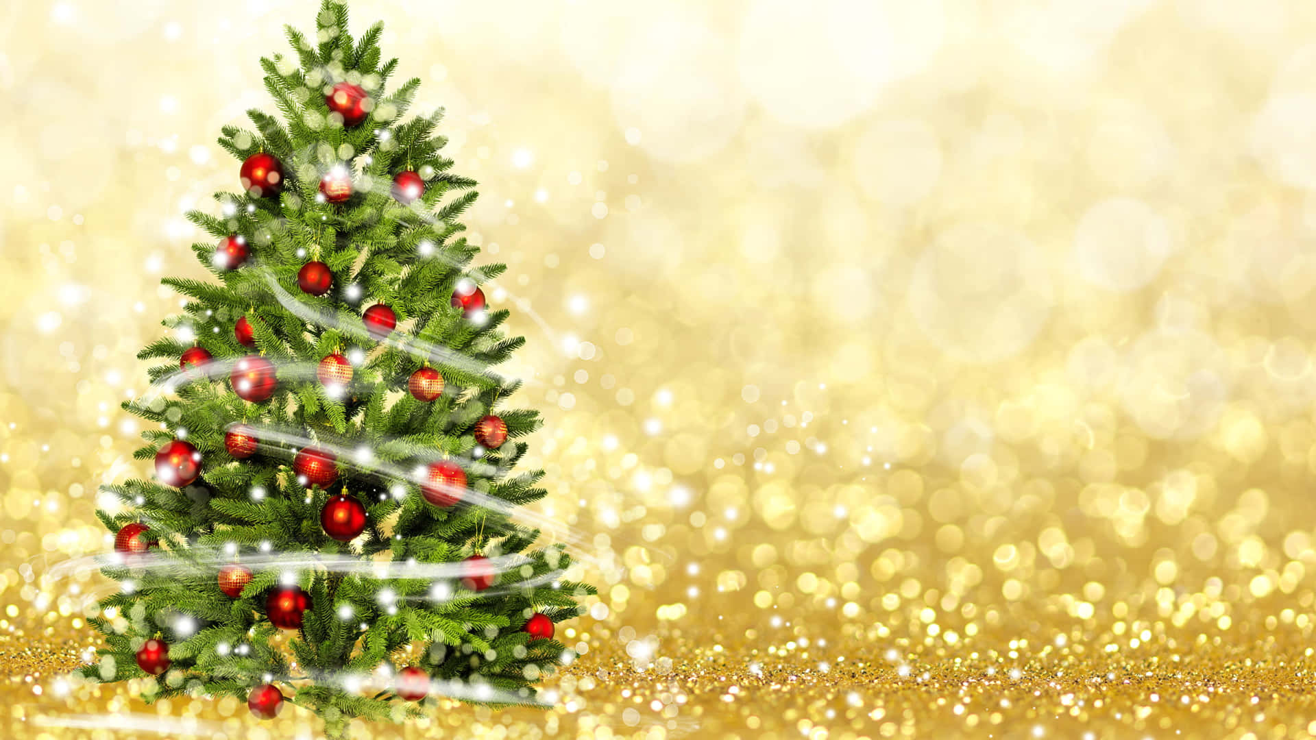 Celebrate the holidays with this luxe gold christmas background