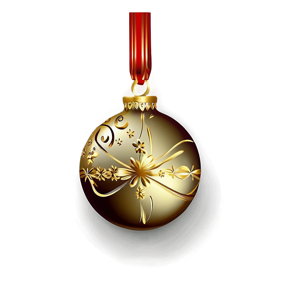 Gold Christmas Ornaments Png Awt PNG