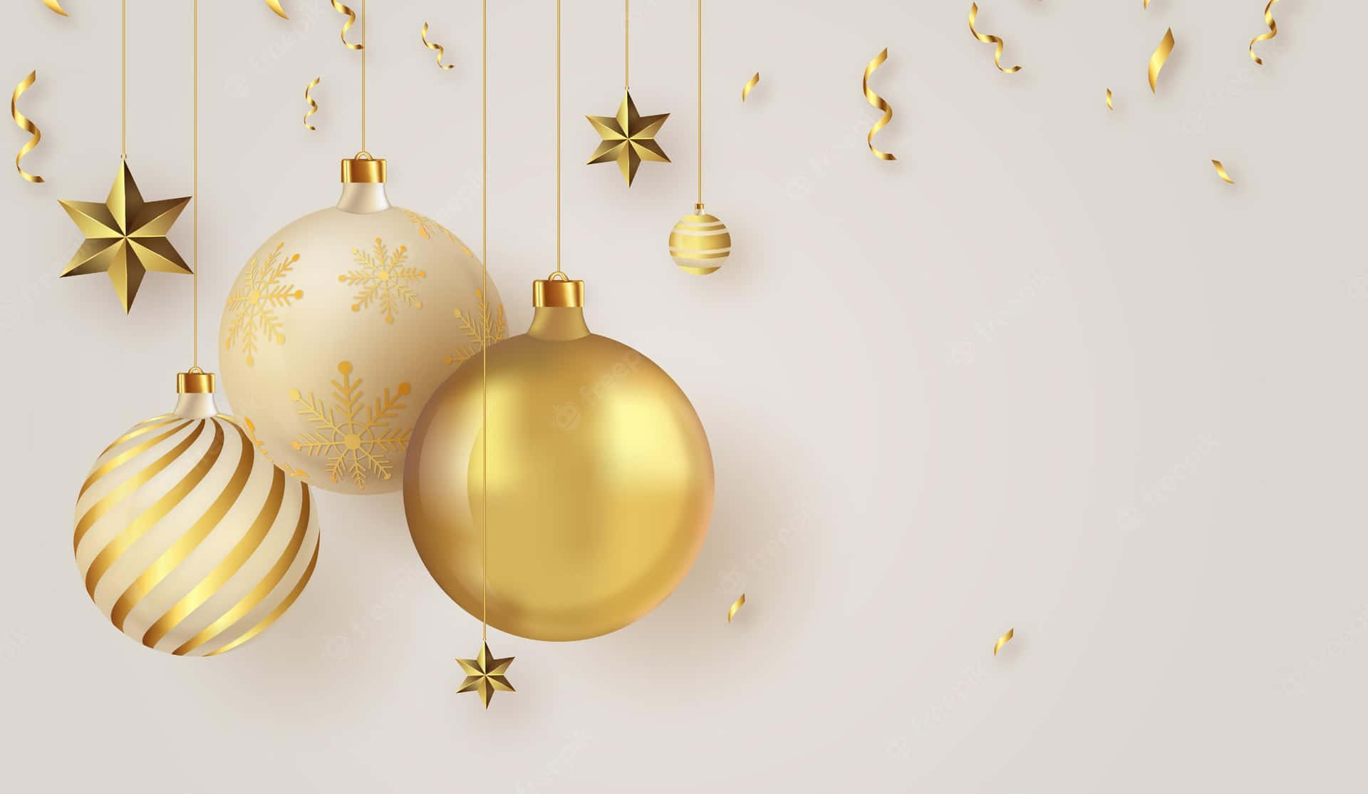 Celebrate This Christmas Season With This Golden Theme! Wallpaper
