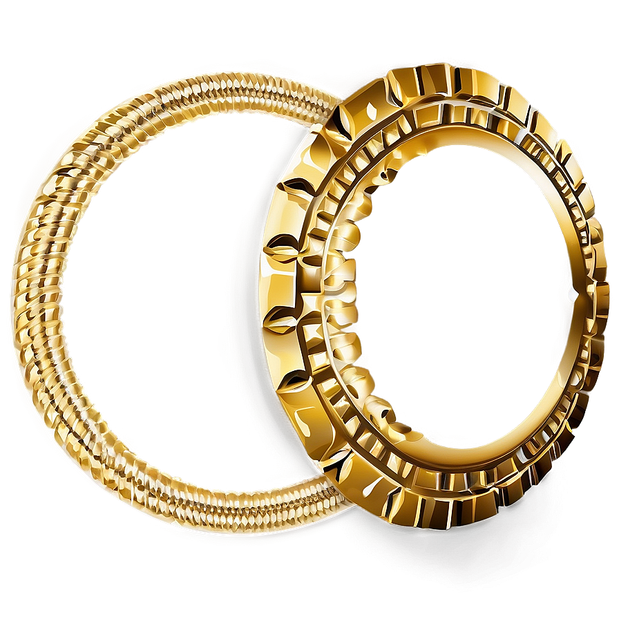 Gold Circle Border Clipart Png Idl16 PNG