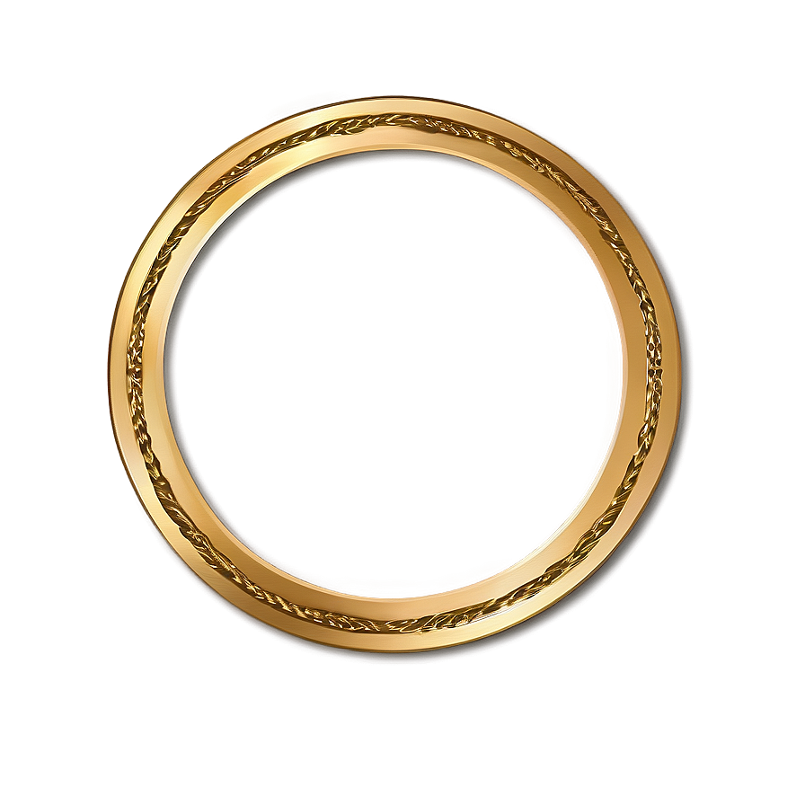 Gold Circle Border For Logos Png 06262024 PNG