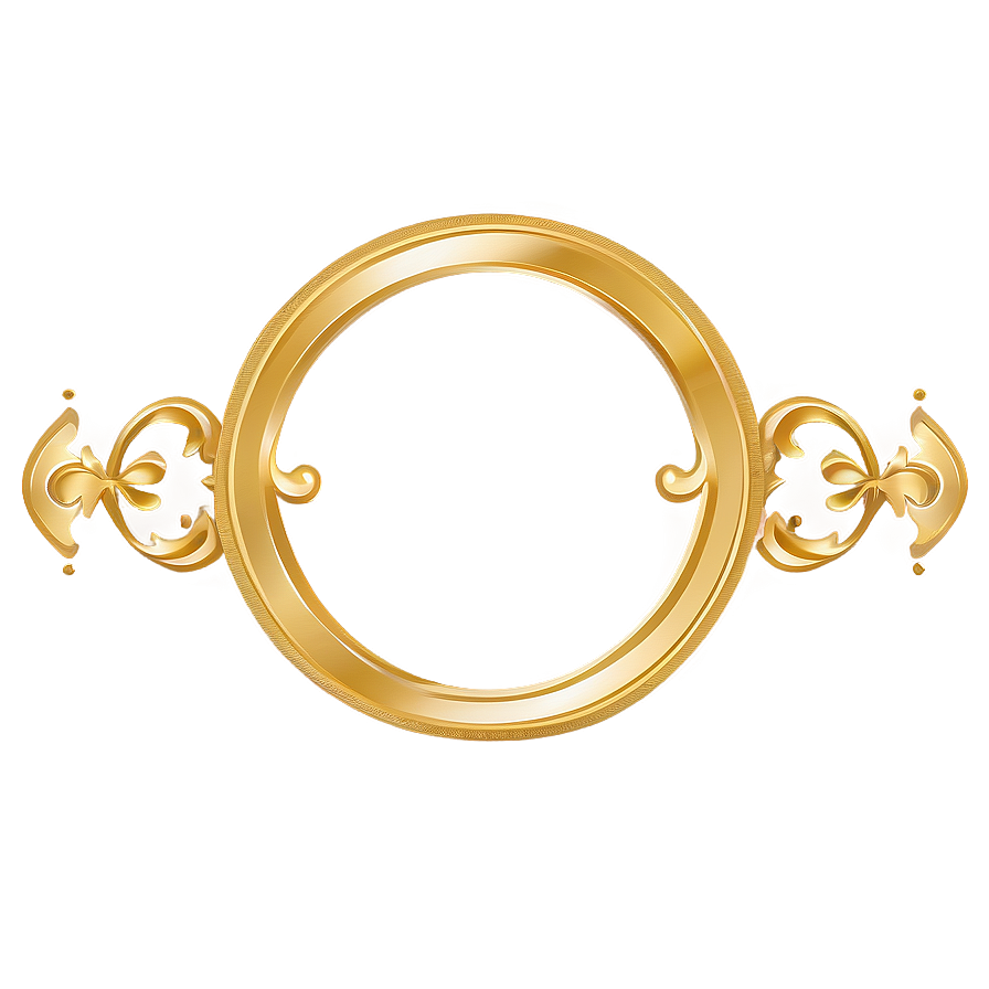 Gold Circle Border For Monograms Png Ror PNG