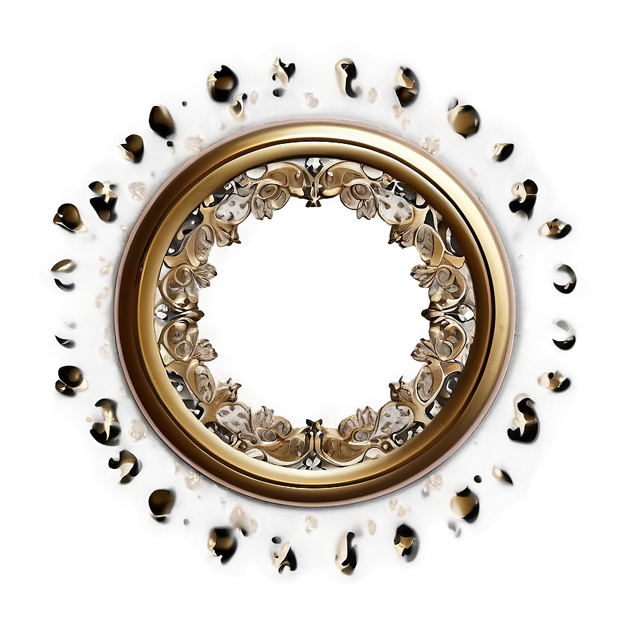 Download Gold Circle Frame With Lace Png 66 | Wallpapers.com