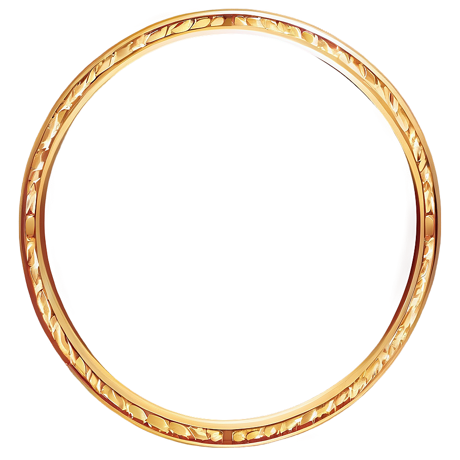 Gold Circle Line Border Png 13 PNG