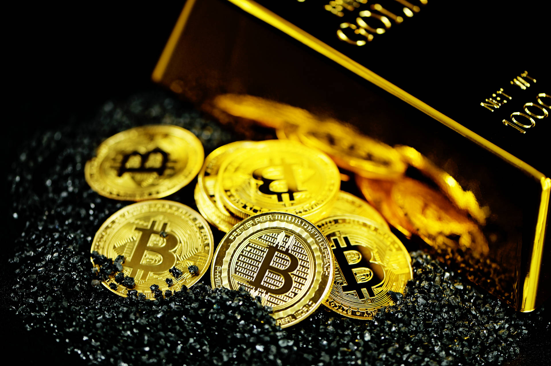 Gold Coal And Bitcoin Mining Picture