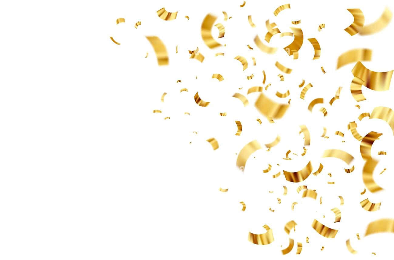 Celebrate and shine bright with a golden shower of confetti