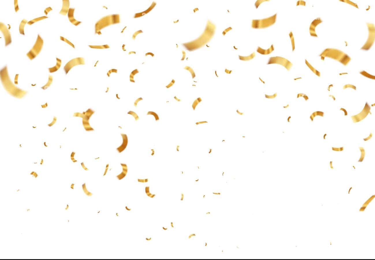 Celebrate in style with a shower of gold confetti!