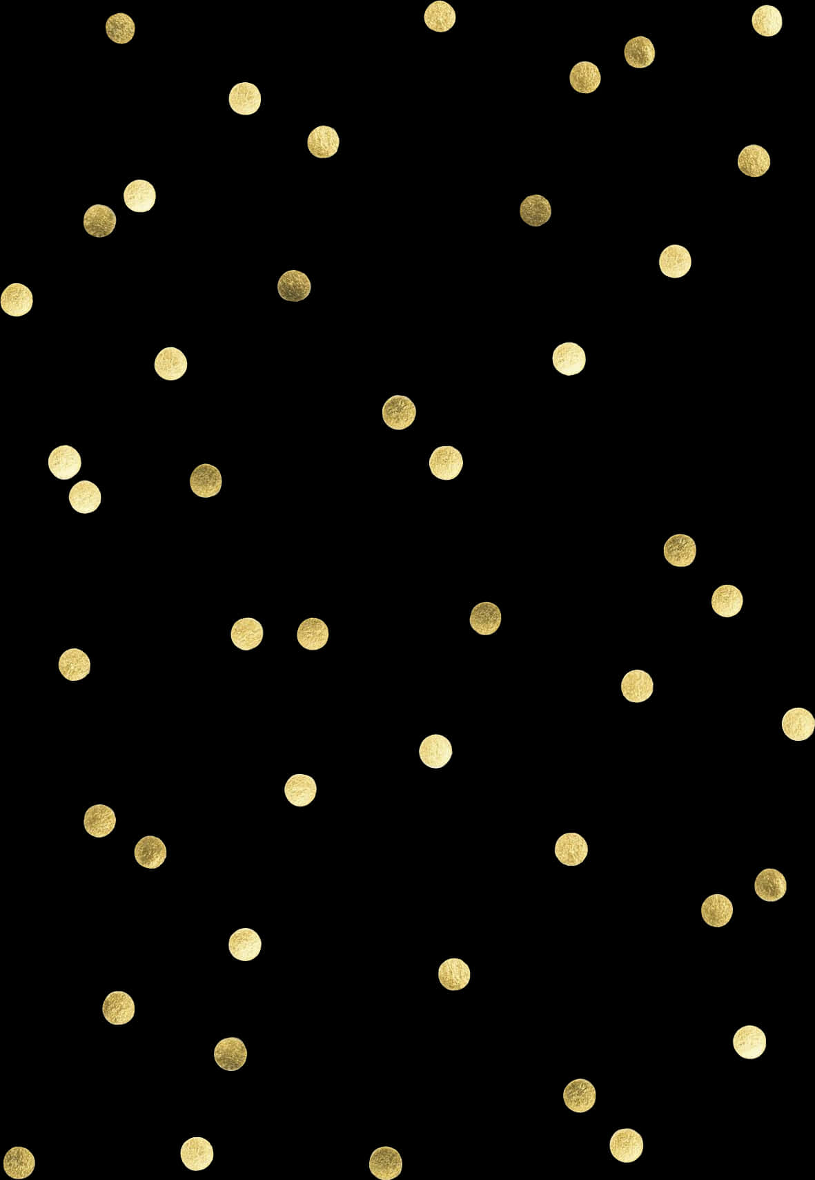 Gold Confetti Black Background PNG