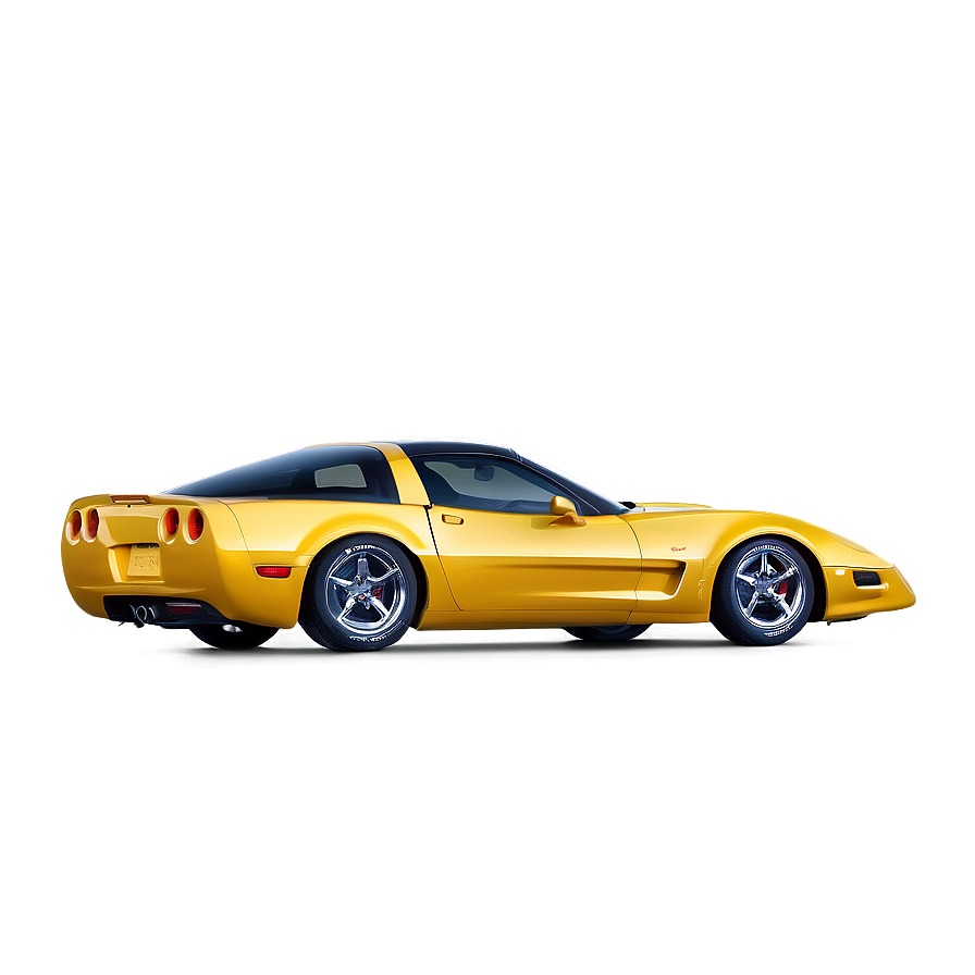 Gold Corvette Png 06252024 PNG