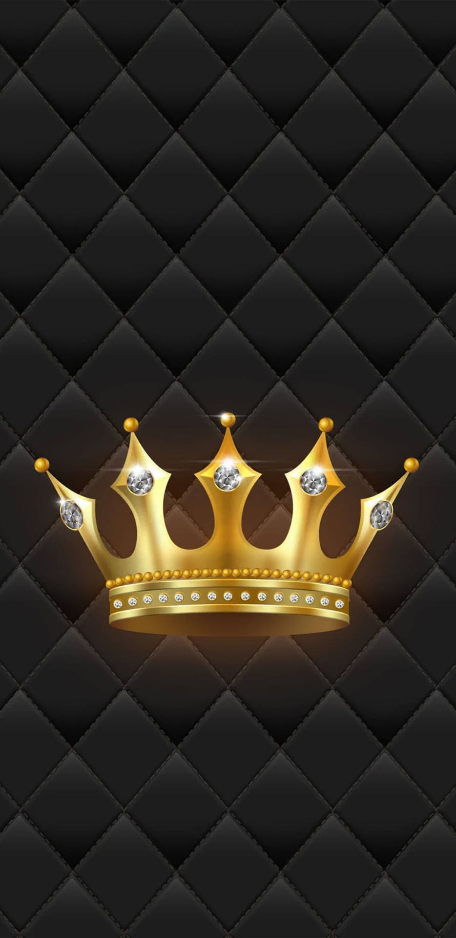 Guld Krone Quilted Queen Kvindelig Tapet Wallpaper