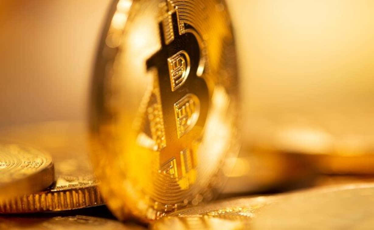 Gold Crypto Bitcoin Background