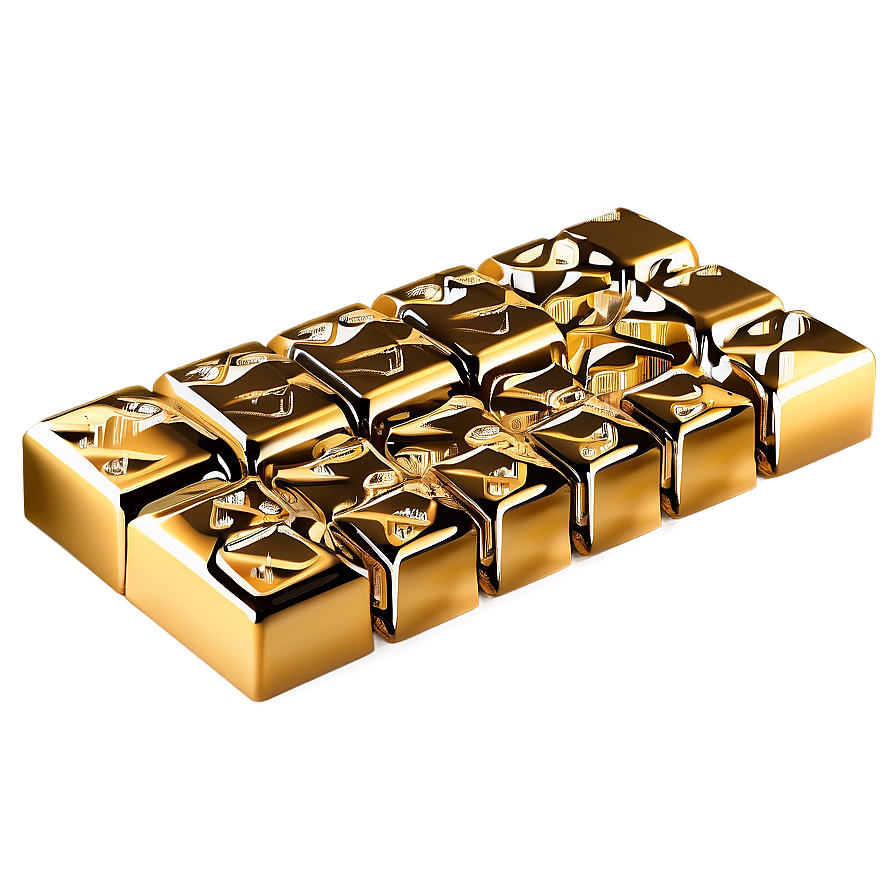 Gold Cube Array Png 06262024 PNG