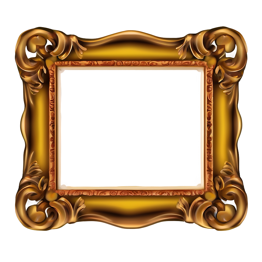 Gold Cute Frame Png 06262024 PNG