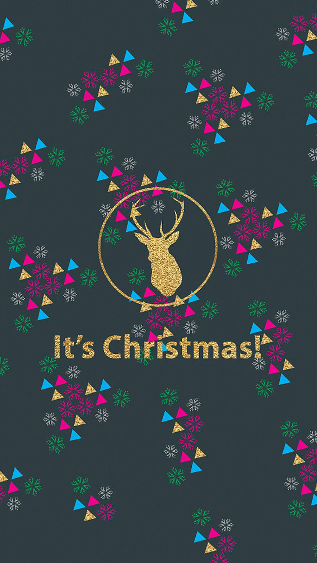 Download Gold Deer Aesthetic Christmas Iphone Wallpaper 