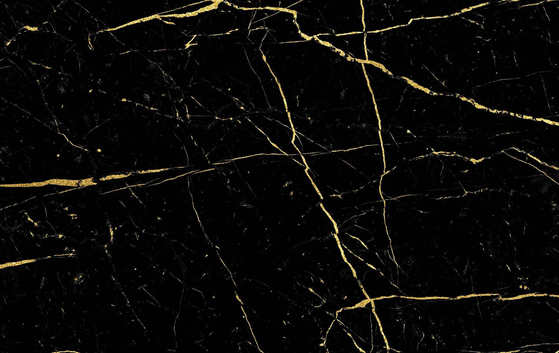 Caption: Exquisite Black Marble iPhone Background with Gold Veins Wallpaper