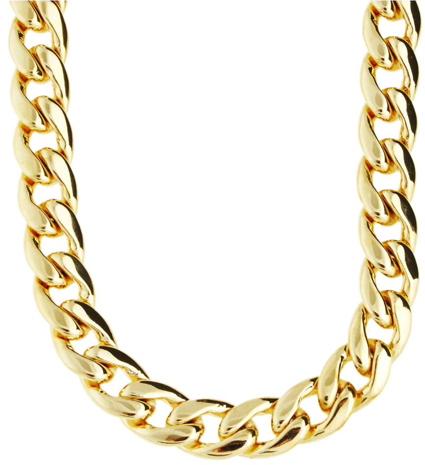 Download Gold Diamond Cuban Link Chain | Wallpapers.com