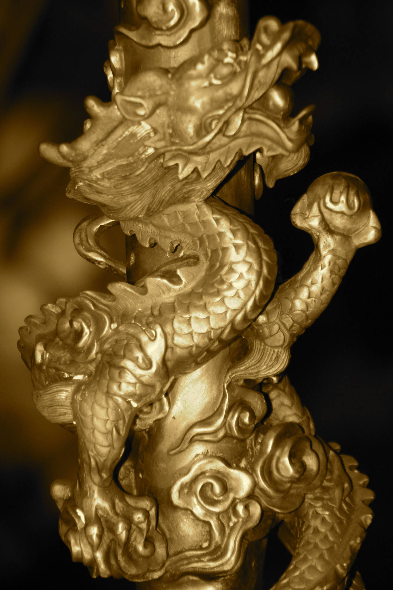 Gold Dragon Charm Wallpaper