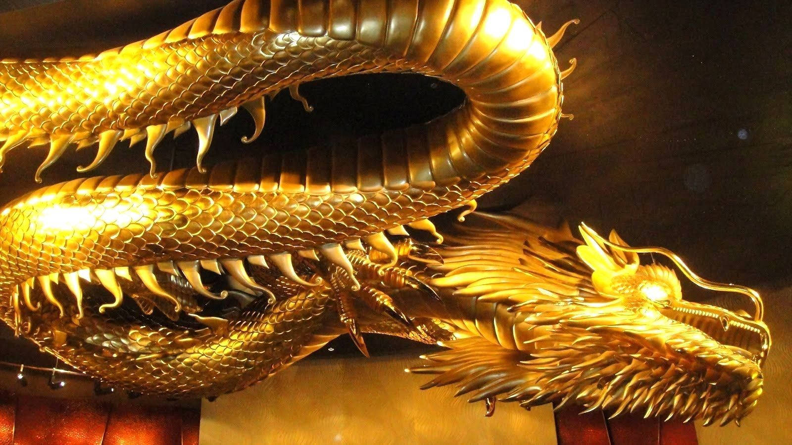 Guld Dragon Curve Wallpaper