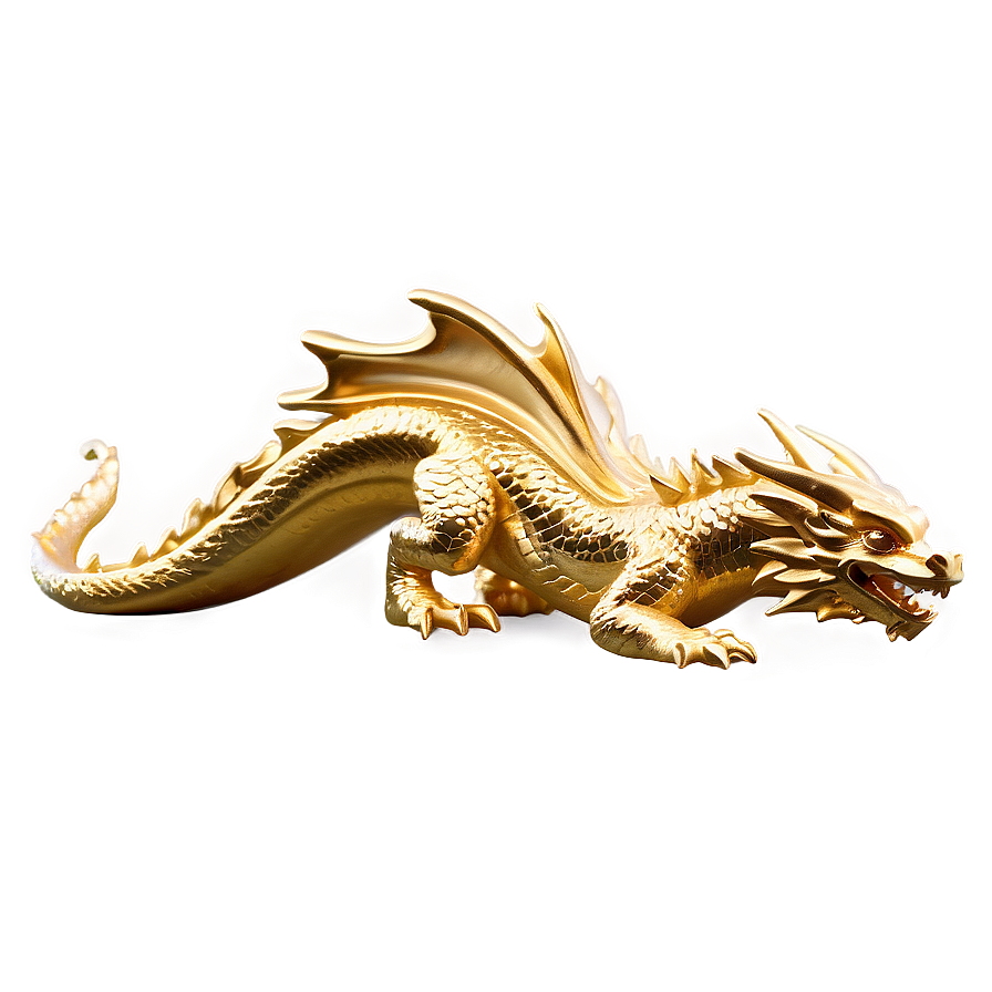 Gold Dragon Figurine Png Ard95 PNG