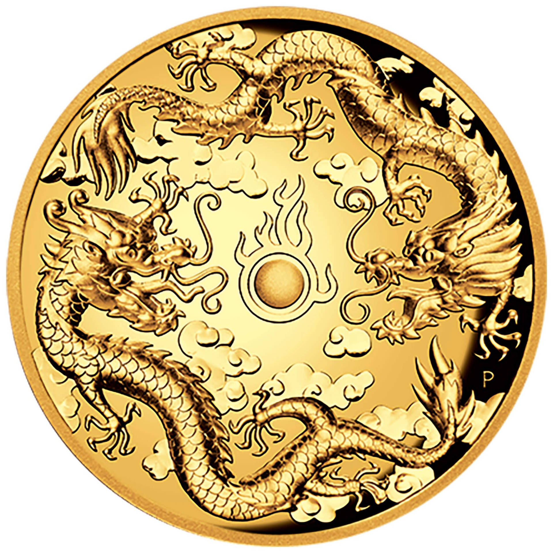 Majestic Gold Dragon Unleashing Power Wallpaper