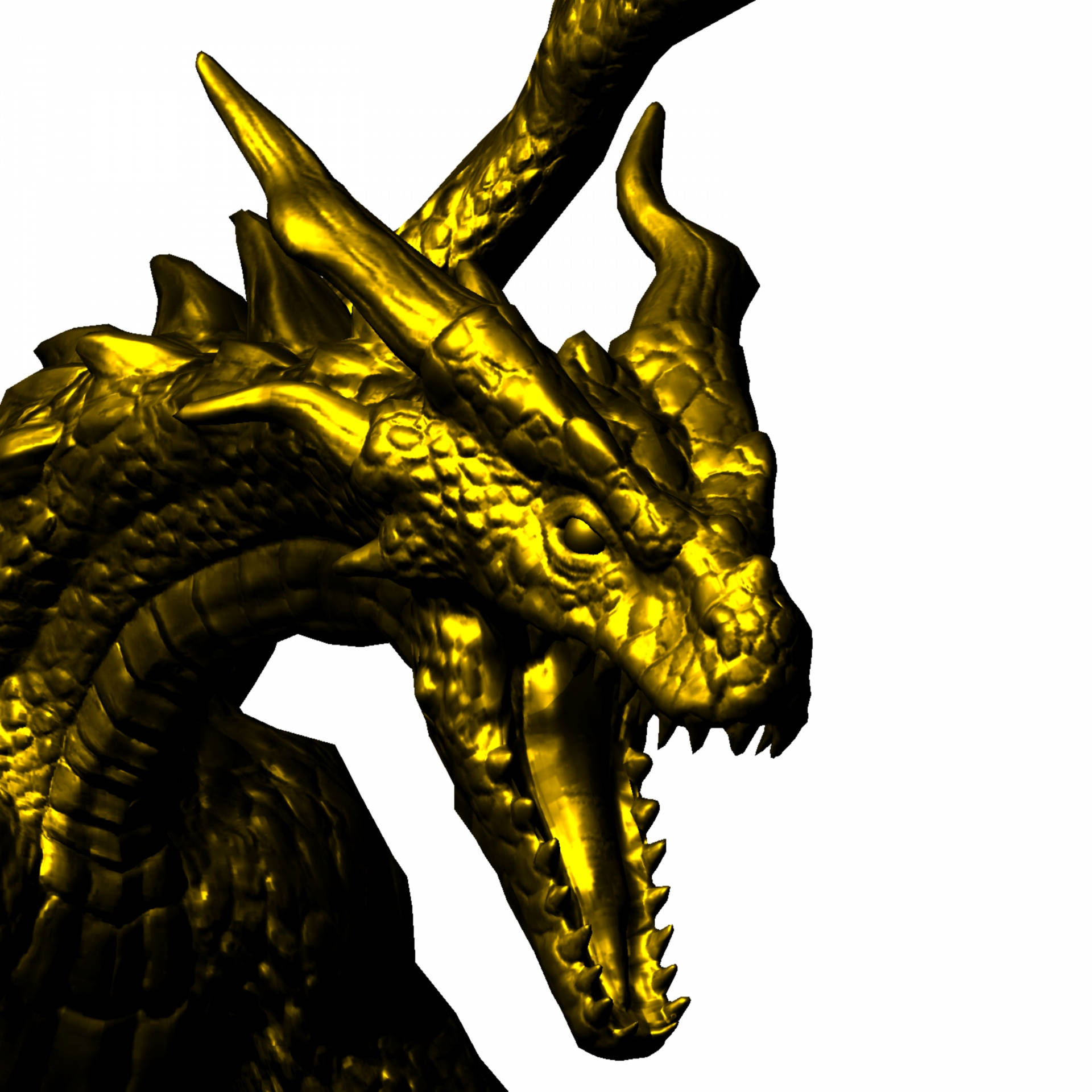 Gold Dragon Head Wallpaper